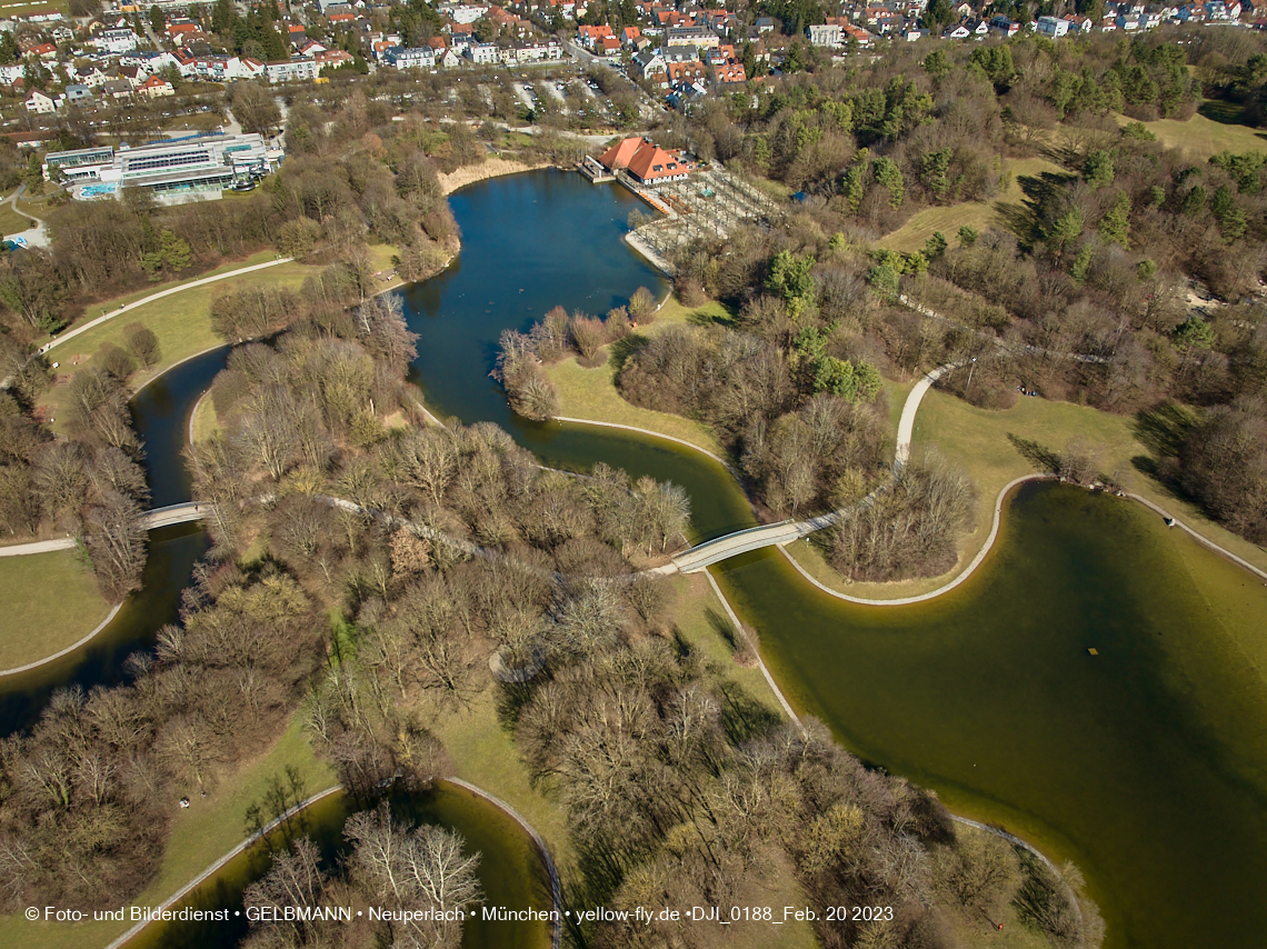 20.02.2023 - der Ostpark im zu warmen Februar 2023 in Neuperlach